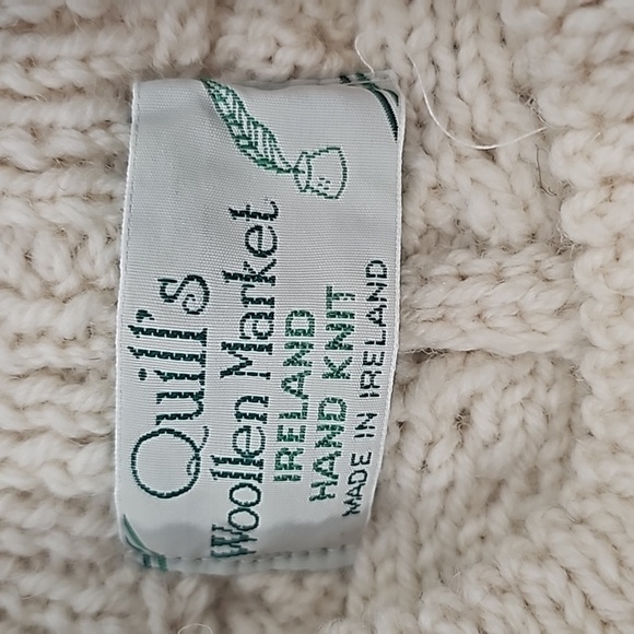 Quills Woolen Market 70's Vintage Fisherman's Sweater Off White - Picture 6 of 6